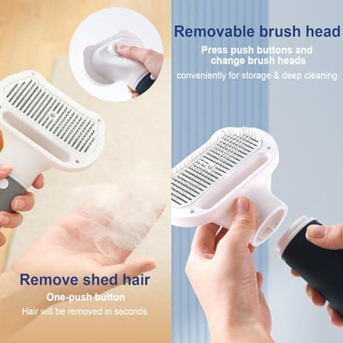 3-in-1 Dog Hair Dryer with Slicker Brush for Small and Medium-Sized Dogs and Cats Pet Hair Dryer Dog Blow Dryer Portable Overheat Protection Adjustable Temperature - Thumbnail 5