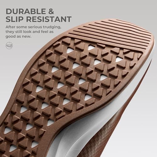 Coostar Mens Brown Dress Shoes with Arch Support Orthopedic Shoes for Men Comfortable Business Work Shoe Brown Size 9.5 - Thumbnail 6