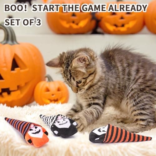 Retro Shaw Cat Toys Gnomes, 3 Pack, Catnip Toys for Indoor Cats Kitty Kicker Chew, Safe Teeth Cleaning Interactive Kitten Toy for All Pet Breeds, 6.7 Inches - Thumbnail 6