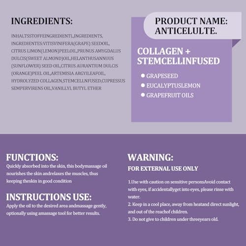 SKINETRY Massage Oil Nourish Your Skin & Senses – Firming Body for Smoothing Cellulite & Improving Texture. Silky, Fast-Absorbing Formula with Collagen & Stem Cell – 8 Fl Oz Aromatherapy Massage - Thumbnail 6