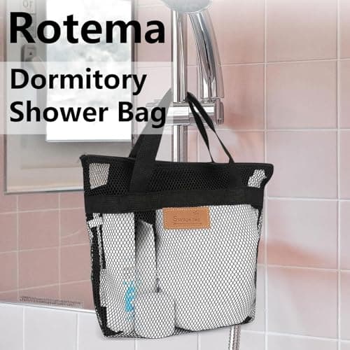 Rotema Portable Shower Bag, Everyday Household Dorm Essentials - Shower Caddy for Toiletries (Black, Pack of 1) - Thumbnail 3