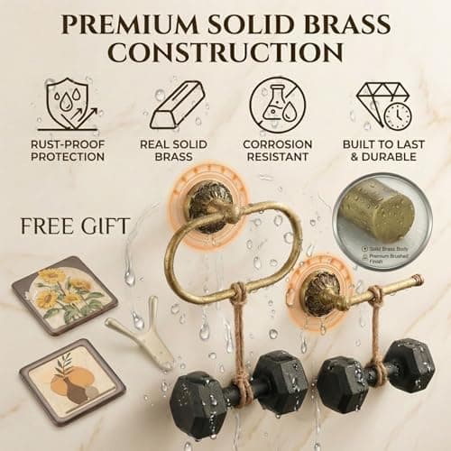 Antique Brass Toilet Paper Holder with Vintage Petal Base, Hand-Aged Solid Brass Design for Bathroom Renovation or Rustic, Classic & Farmhouse Styles, Enhances Overall Decor Quality and Warmth - Thumbnail 2