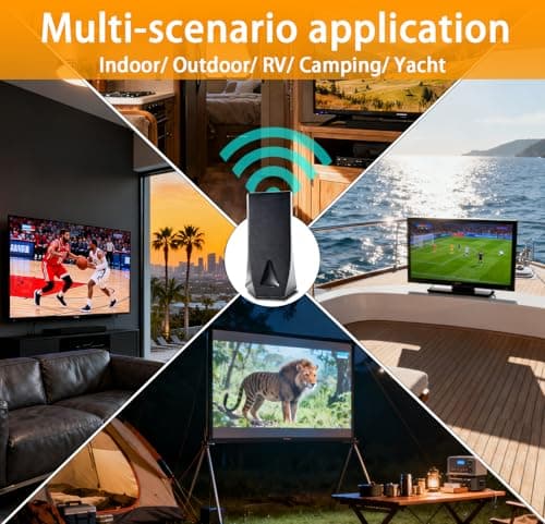 TV Antenna for Smart TV Indoor – Dual Mode Amplified TV Antenna, 4K 1080P Indoor Antenna with Adjustable Gain Switch, Light Magnetic Base, Signal Booster, Free Local Channels - Thumbnail 4