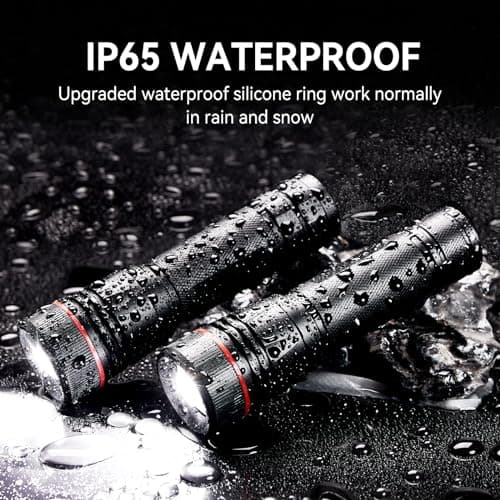 WdtPro Rechargeable Flashlights High Lumens, 1 Pack 10H Long Lasting Super Bright EDC Flashlights, LED Mini Tactical Flash Lights for Camping Emergency, Drop & Water Resistant (Battery Included) - Thumbnail 5