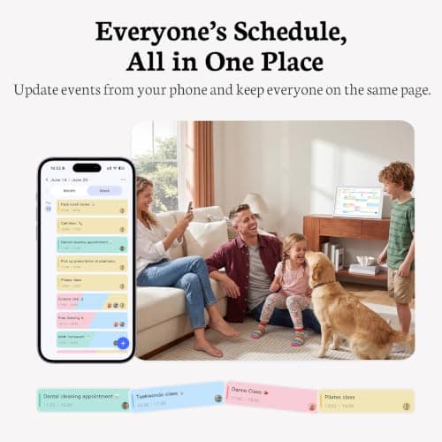 BSIMB 10.1 Inch Digital Calendar - Chore Chart, Meal Planner, Rewards System, Photo Display, Smart Electronic Calendar Touchscreen Interactive Display for Family Schedules Seamless Scheduling White - Thumbnail 4