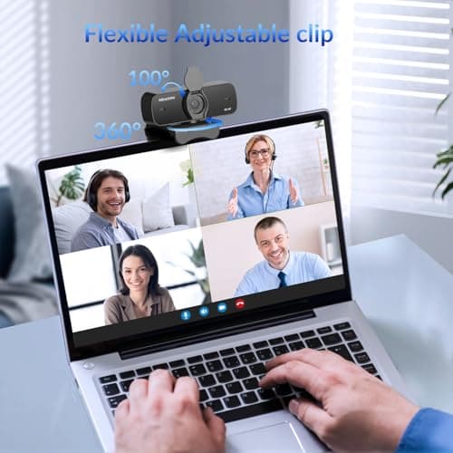 NEWORK 4K Webcam for PC with Stable Auto Focus, Smooth Video, 2 Noise-Cancelling Microphones, USB Plug & Play, Ideal for Online Teaching, Meetings, and Remote Communication - Thumbnail 6