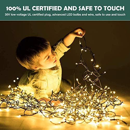 XUNXMAS Bright Christmas Lights Outdoor 800 LED Christmas String Lights, 272ft 8 Modes Timer Fairy Twinkle Tree Lights for Home, Party, Holiday, Halloween Indoor Xmas Decorations Warm White - Thumbnail 6