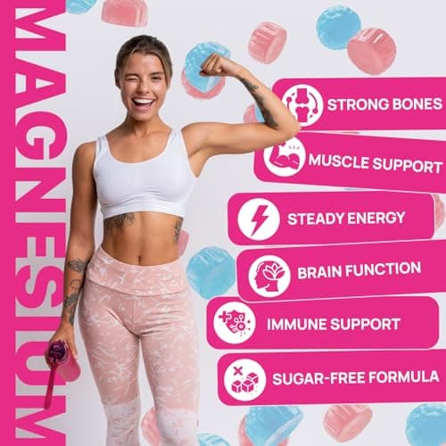 Magnesium Glycinate Gummies 1000mg – x2 High Absorption Magnesium Gummies for Women, Men & Kids – Sugar Free Vegan Supplement with CoQ10, Vitamin D3 & B6 – Daily Balance, Calm Energy & Muscle Function - Thumbnail 5
