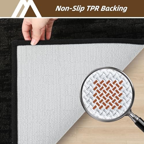 COSY HOMEER Door Mat 20" x 48" Non-Slip Washable Entryway Rug,Dirt Trapper Door Mat Indoor Entrance,Stain Resistant Absorbent Welcome Mats for Front Back Doormats and Wet Shoes,Black - Thumbnail 3