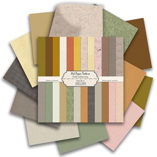 Scrapbook Paper, 12x12 Double Sided Patterned Papers, 24 Sheets Pattern Paper for Card Making, DIY Photo Album Decor (Artisan) - Image 1