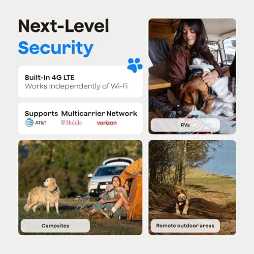 Waggle 4G LTE Cellular Security Camera, Built in SIM Card, 2K HD Pet Monitor, 300° Pan, No WiFi, 9000mAh Battery, Night Vision & 2-Way Talk - RVs/Camping/Travel & Outdoor - Subscription Required - Thumbnail 3