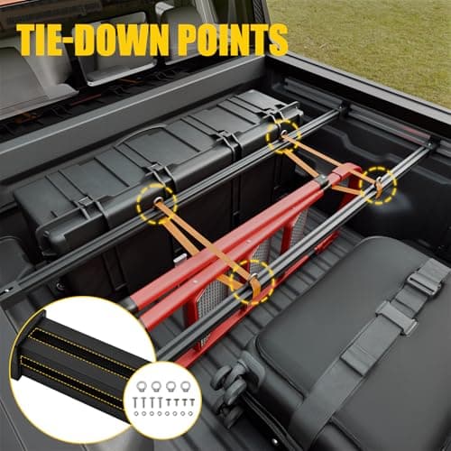 Maxzina Cargo Bars Compatible with 2022-2025 2026 Ford Maverick Truck Bed Rack Crossbars Divider Pickup Side Rail Bars Sliding T-Slot Crossbars for 2024 Maverick Accessories (2PCS) - Thumbnail 5