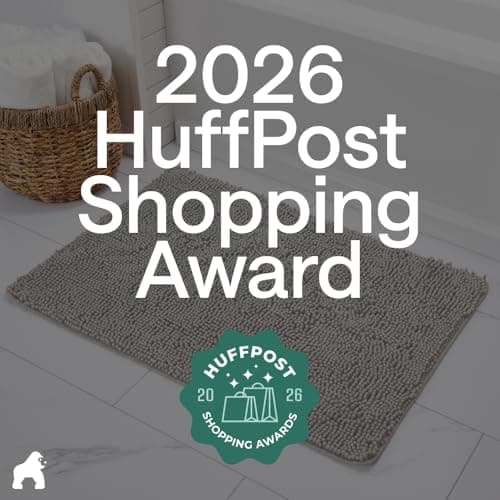 GORILLA GRIP Bath Rug Mat 30x20, Thick Soft Absorbent Chenille, Quick Dry Microfiber Mats, Rubber Backing Washable Shower Floor Rugs, US Designed Bathroom Bathmat Home Decor Accessories, Light Gray - Thumbnail 6
