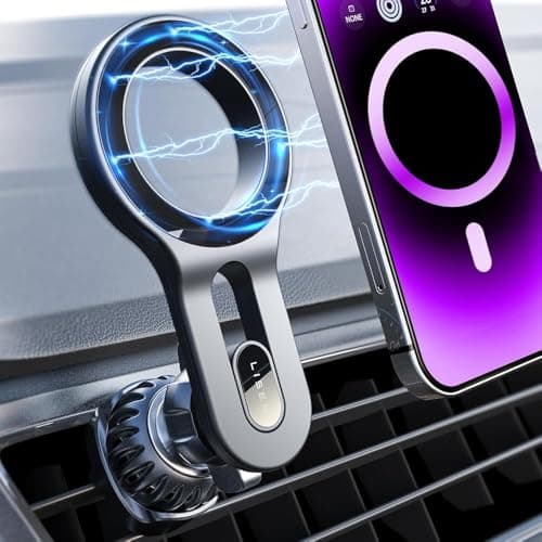 LISEN for MagSafe Car Mount, 2026 Magnetic Phone Holders for Car Air Vent Phone Mount [Ultra-Magnetic] Hands Free Cell Phone Holder Car Accessories Gifts for Men Women fit iPhone 17 16 15 14 13 12 Pro - Image 1