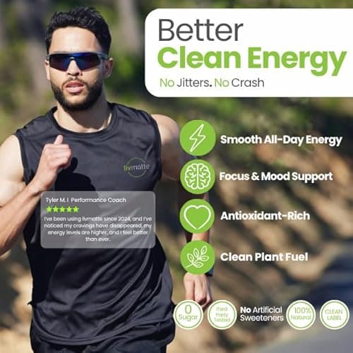 Liv Matte Yerba Mate Instant Tea Powder Sugar Free Natural Caffeine, Peach Mango, 30 Servings - Thumbnail 5