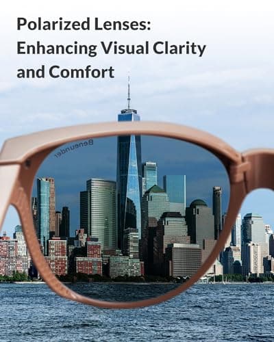 BENEUNDER Polarized Fit Over Sunglasses for Womens & Men, Retro Round Lightweight Folding Sunglasses for Nearsightedness - Thumbnail 3