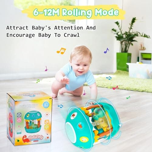 Baby Musical Light Up Toys for 6-12 12-18 Months, Tummy Time Toy - Thumbnail 3