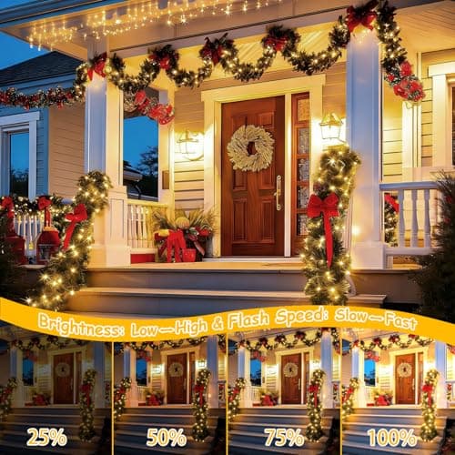 300LED Fairy Lights Twinkle String Light Plug in，99ft Bendable Silver Copper Wire Firefly Lights, 12Modes with Timer Remote，Warm White Decor for Indoor Outdoor Room Wedding Party Christmas - Thumbnail 5