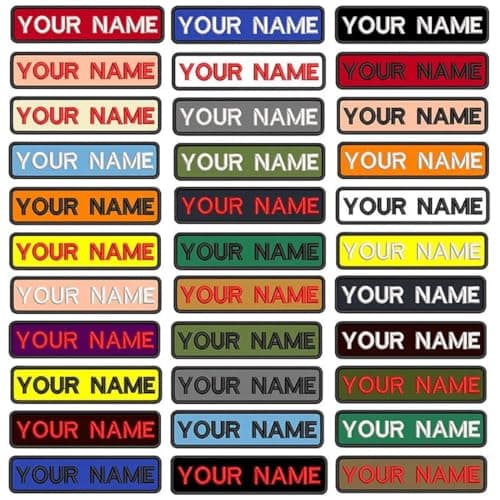 AfeilarSfltch Custom Embroidered Patch, 3 Pieces Name Patches, Custom Patch for Uniforms, Army Name Tapes, Custom Name Tag, Personalized Name Patch for Multiple Clothing Bags Vest Jackets Work Shirts