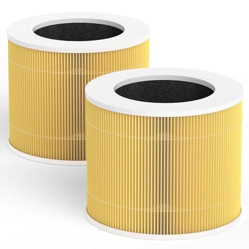 Leemone 2 Pack Core Mini Pet Replacement Filter for LEVOIT Core Mini Air Purifiers, High-Efficiency Activated Carbon,Yellow - Image 1
