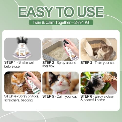 AutumnNest Cats Calming & Litter Training Spray Kit – 2-Pack 150ml Duo, Cat Training Spray with Catnip Calm & Cat Litter Attractant, Helps Stop Cats from Urinating in House, Safe Behavior Aid - Thumbnail 6