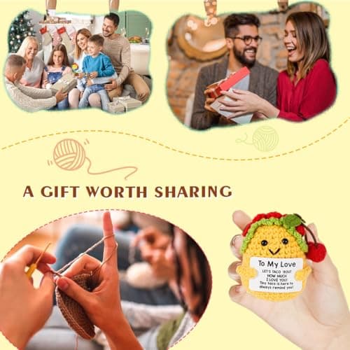 Gifts for Him Her, Positive Crochet Animals, Encouragement Gifts for Women Men, Emotional Support Crochet Gift, for Holidays Such as Mothers Day Fathers Day Graduation Ceremonies Birthdays - Thumbnail 5
