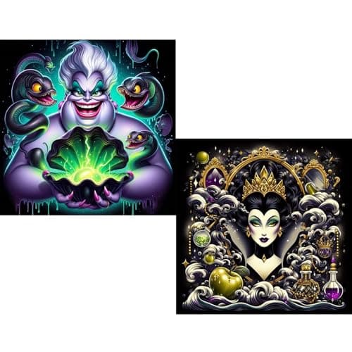 KEYRANKE 2 Pack Villa Diamond Painting Kits for Adults 5D DIY Diamond Art Kit Paint with Round Full Drill Diamonds for Beginners Gem Paintings Art for Home Wall Decor Gifts (12X12 Inch)