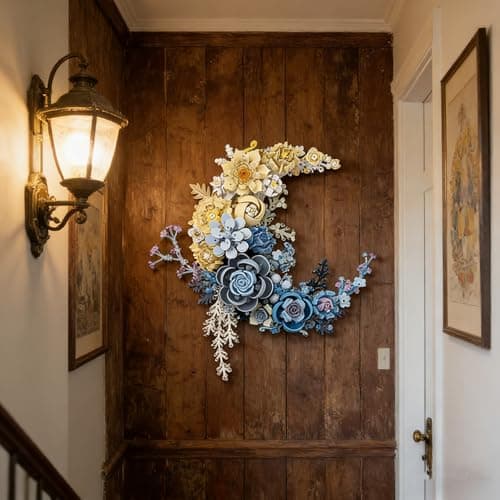 Blue Moon Flower Building Set - Botanical Collection Building Blocks for Adults, Moon Decor Wall Art Artificial Flowers, DIY Gift for Christmas, Valentines, Birthday, Mother’s Day, Tabletop Decoration - Thumbnail 4