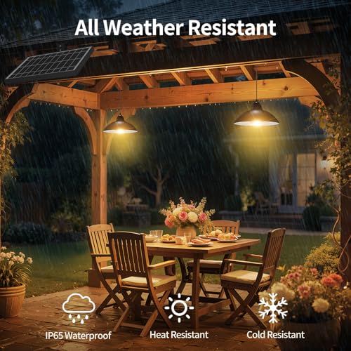 intelamp Solar Shed Light Indoor Outdoor, Dual Lamp for Barn, Gazebo, Shop - Thumbnail 5