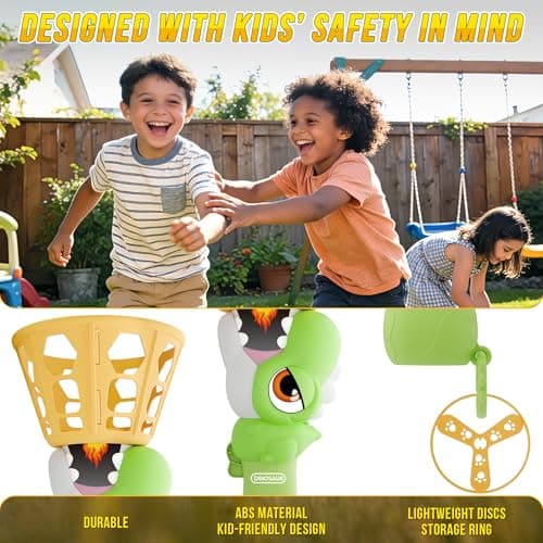 Outside Toys for Kids Ages 4-8 Electric Manual Capture Catching Game for Kids, Automatic Flying Disc Launcher Outdoor Indoor Toy, Chasing Toy for Boys Girls, Perfect Yard Beach Family Game - Thumbnail 4