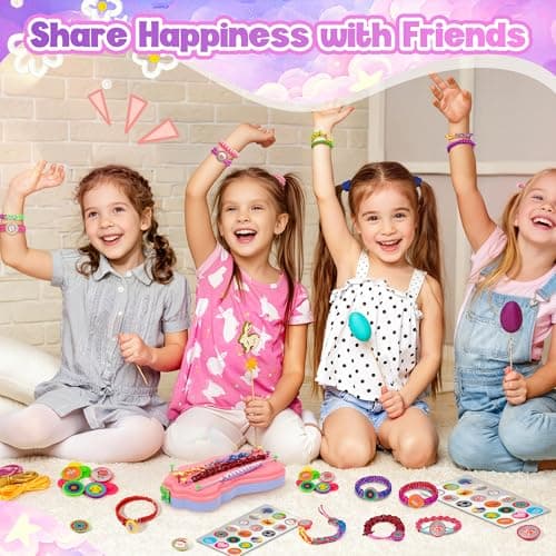 yiwaga Bracelet Making Kit for Girls, Arts and Crafts for Kids Ages 8-12, Friendship Bracelet Kit, Bracelets String Maker Toys Set Gifts for Kids 6 7 8 9 10 11 12+ Years Old, Chirsmas Birthday - Thumbnail 2