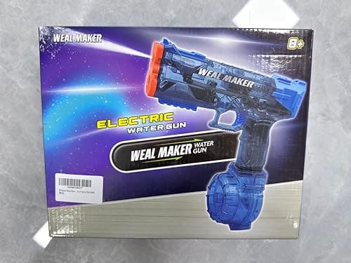 2026 Upgraded Electric Water Gun with Orange Tip,Transparent Automatic Squirt Guns High Powered IP67 Waterproof,Up to 26FT Longer Range Water Pistol with USB Charging(Black+Blue) - Thumbnail 6