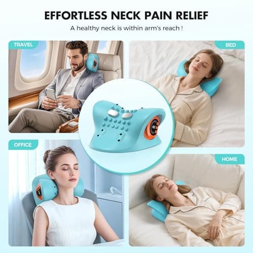 Smedz Neck Massager 2026 New Upgrade 3 in 1 Portable Massager with Heat &Comfortable Stretching–Adjustable Intensity for Neck & Shoulder Relaxation at Home, Office - Thumbnail 3