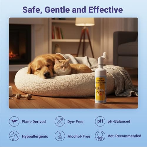 Paw Cleaner for Dogs and Cats, No-Rinse Puppy Paw Washer, Larger 7oz Dog Foaming Foot Cleanser with Scrubber Brush for Dirty Paws, Safe and Hypoallergenic, Dog Essential and Grooming Supplies - Thumbnail 3