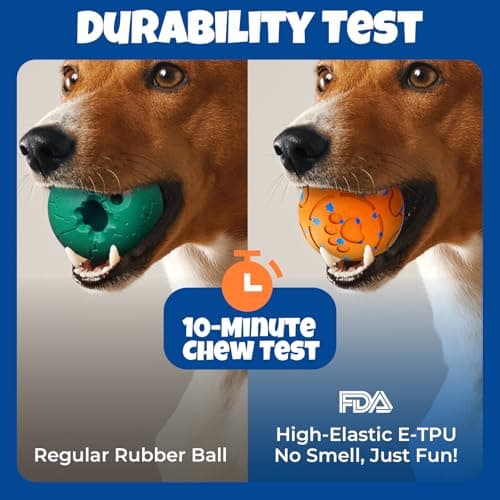 Fsitego Dog Balls: Interactive Dog Ball Auto Rolling - Interactive Dog Toys for Aggressive Chewers - Bouncy & Throwable, Type-C Rechargeable, Washable, for Small & Medium & Large Dogs – Orange - Thumbnail 3