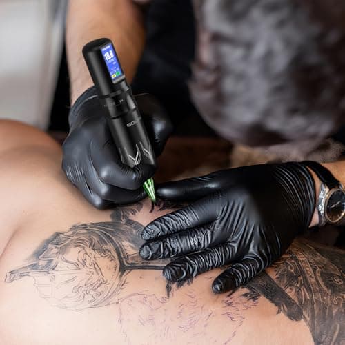 Tattoo Gun,Solong Complete Tattoo Kit with 7 Stroke Lengths，Powerful Battery, Assorted Cartridge Needles and Color Wallpaper Guide Wireless Tattoo Gun Kit for Beginners SL-TKE200A-1-USA - Thumbnail 6