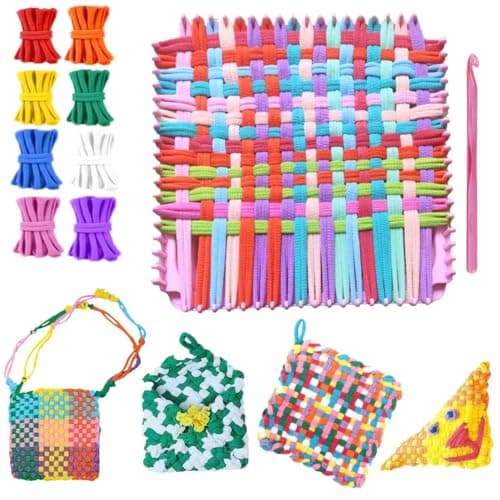 Kaaper Weaving Loom Kit for Beginners Adults, Loom Kit with 192pcs Loops DIY Arts and Crafts for Girls and Boys, Potholder Loom Knitting kit for Beginners (Weaving Loom Kit) - Image 1