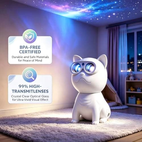 Pedica Galaxy Projector for Bedroom, Night Light for Kids, Nebula Ceiling Galaxy Light Projector with Timer and Remote, Gifts for Birthday, Christmas (Oval) - Thumbnail 5