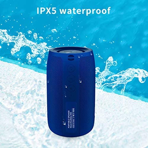 Bluetooth Speaker,MusiBaby Speaker,Outdoor, Portable,Waterproof, Speakers Bluetooth Wireless,Dual Pairing, Bluetooth 5.0,Loud Stereo,Booming Bass,1500 Mins Playtime for Home&Party Speaker Gifts(Blue) - Thumbnail 6