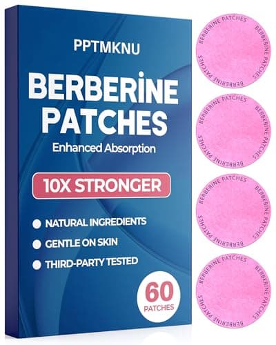 Berberine Patches for Men & Women – Natural Formula with Cinnamon | 8-Hour Long-Lasting | Wellness Health Management | Suitable for All Skin Types – Apply to Various Parts - 60 Count - Image 1