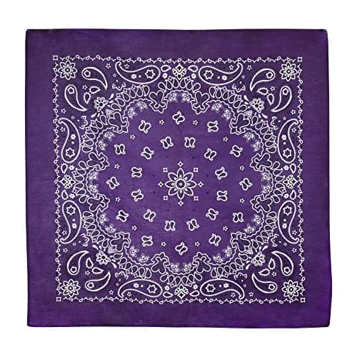 6-Pack Purple 100% Cotton Bandanas Gift Set – 22x22 Inch Paisley Head Wraps, Face & Neck Scarves, Multi-Purpose Accessories for Men & Women, Holiday & Everyday Gifting - Thumbnail 6