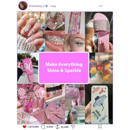 33000Pcs Jelly Rhinestones Bedazzling Kit, 32 Colors 3mm Resin Flatback Gems & 8 Cute Decorations, Bedazzler Kit with Jewelry Glue & Tools, Bedazzling for Diamond Art Crafting Book Nail Makeup - Thumbnail 3