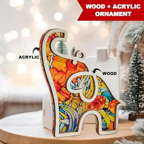 Best Friend, Friendship Elephant Ornament with Story Card, Elephant Gifts for Women, for Women, Sister, Bestie, Unique Friendship Christmas Ornaments - Thumbnail 3