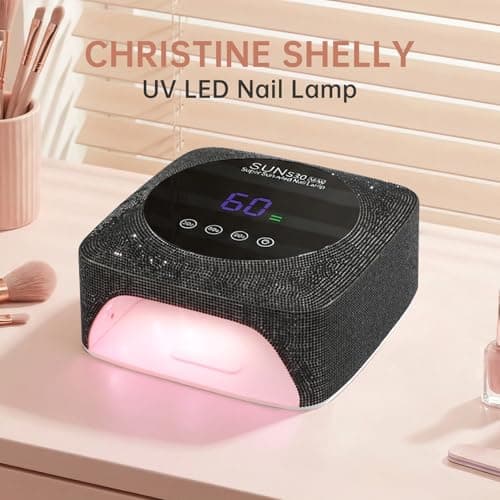 CHRISTINE SHELLY UV Nail Lamp 96W Rechargeable Gel Curing Lamp, Cordless Nail Dryer Gel Polish Light with Large LCD Display, with 3 Timer Setting Auto Sensor for Salon and Home (Black Diamond) - Thumbnail 6