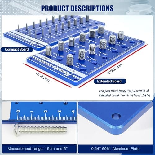 Thread Checker, Nut and Bolt Thread Checker, 31 Size Stainless Steel Thread Checker Standard and Metric, Identify 16 SAE & 15 Metric Sizes, Bolt Size Finder, Thread Gauge Gifts for Men - Thumbnail 4