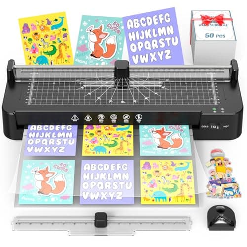 13in Laminator Machine with Sheets 50pcs + Paper Trimmer + Corner Rounder + Scale Line, 11x17 / ABS Anti-Jam |Dual Hot and Cold Mode | 90s Fast Preheat for A3/A4/A5/A6 Home Office School Use - Image 1