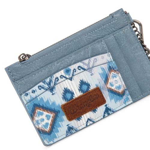 Montana West X Wrangler Aztec Wallet Card Holder Small Wallets Woman Slim Wristlet Keychain Wallet, Card Cases & Money Organizers Ladies Female with Coin Purse - Thumbnail 3