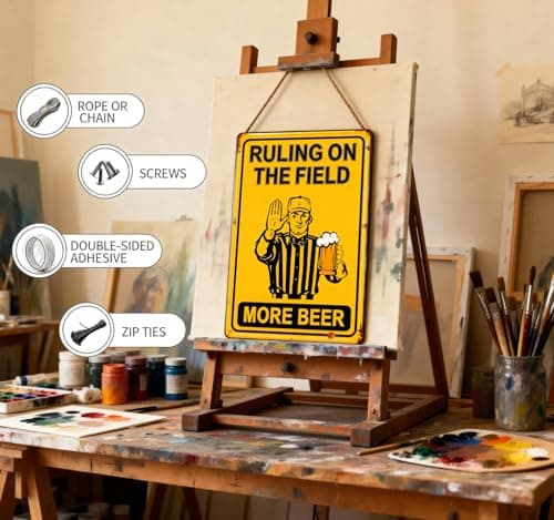 Funny Football Gifts for Men – Vintage Sports College Football Decor 8x12 Vintage Man CaveDecor Tin Sign Bar decor, Party Wall Decoration for Guys Home Bar, Unique Sports Present Idea 01 - Thumbnail 4