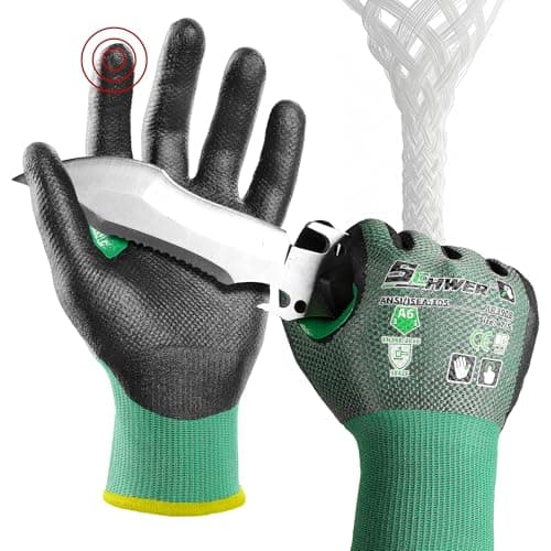 Schwer AIR-SKIN ANSI A6 Cut Resistant Gloves, AR3908 Cut Proof Glove, Ultra Thin Cutting Glove with Reinforced Thumb, Non-PFAS, Wire & Fiberglass Free, Comfort-Fit Work Glove for Mechanics, S, 1 Pair - Image 1