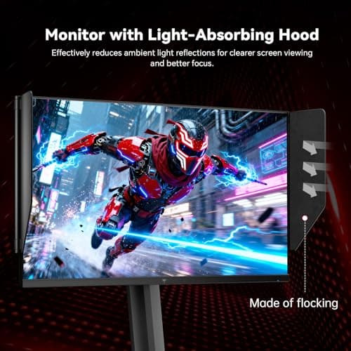 KTC 25M1 400Hz Gaming Monitor 240Hz, FHD 24.1 inch Fast TN Monitor with Shielding Hood, 0.5ms GTG, Adaptive Sync, VESA Support, Height Pivot Swivel Tilt Adjustable - Thumbnail 4